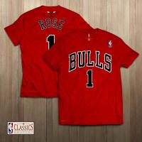 【NOV】 2022 New Original เสื้อยืด พิมพ์ลาย Nba Classic Edition Chicago Bulls Basketball No. 1 Derrick Rose