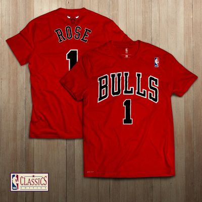 เสื้อบาสเกตบอลยอดนิยมระบายอากาศเร็วแห้งหนามไฮเดรนเยียสวมเสื้อ 2022 New Original เสื้อยืด พิมพ์ลาย Nba Classic Edition Chicago Bulls Basketball No. 1 Derrick Rose
