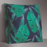 Floral Tropical Plant Leaves Pillowcase Cushion Cover Double Sides Mountain Rainforest Green Leaves Plants Throw Cushion cover