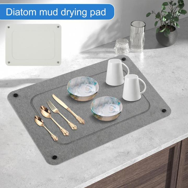 Minimalism Quick Drying Diatomaceous Earth Stone Mat, Stone Dish