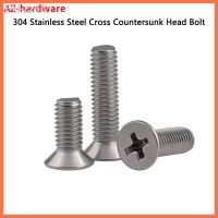 KM Authentic 304 stainless steel cross sink screw GB819 flat head screw M2 M2.5 M3 M4 2/20PCS