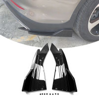 Universal Gloss สีดำรถด้านหลังกันชนสปอยเลอร์ Fins Anti-Crash Diffuser Lip Wrap Angle Splitter Protector Guard สำหรับ BMW สำหรับ VW