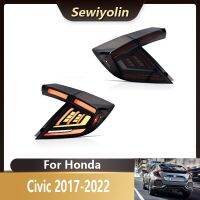 อุปกรณ์เสริมรถยนต์รุ่น10TH Lampu LED Belakang สำหรับ Honda Civic Hatchback แอนิเมชัน2017-2021ปลั๊กแอนด์เพลย์ขับ12V เวลากลางวัน