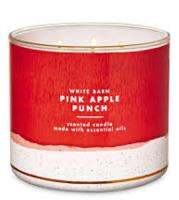 เทียนหอม Bath &amp; Body Works  กลิ่น  Pink Apple Punch  หอมหวาสสดชื่นสดใส สนุกสนานร่าเริง สร้างบรรยากาศดีๆ ภายในบ้าน ใหม่แท้ 100% อเมริกา