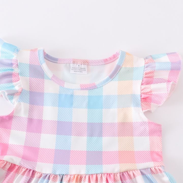 girlymax-spring-summer-baby-girls-plaid-knee-length-short-sleeve-milk-silk-dress