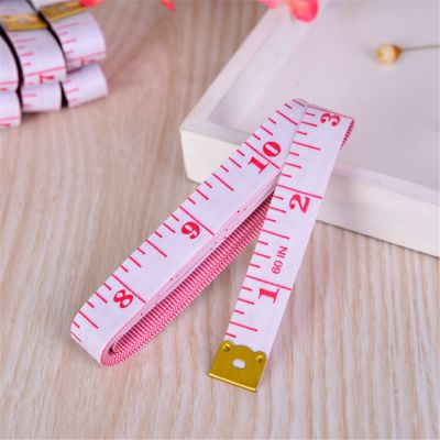 Cute 1M Body Measuring Belt Children Height Ruler Centimeter Inch Roll Tape Soft Sewing Ruler Office Meauring  Pink Soft Ruler Inspection Tools