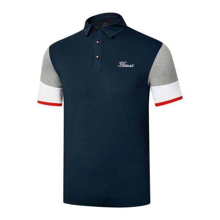 golf-clothing-mens-breathable-quick-drying-sports-short-sleeved-korean-casual-t-shirt-outdoor-polo-shirt-contrast-color-top-castelbajac-footjoy-descennte-j-lindeberg-odyssey-pearly-gates-le-coq-amazin