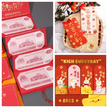12PCS Chinese Red Envelopes for Wedding, Lucky Money Gift Pockets with  Dragon&Phoenix Pattern