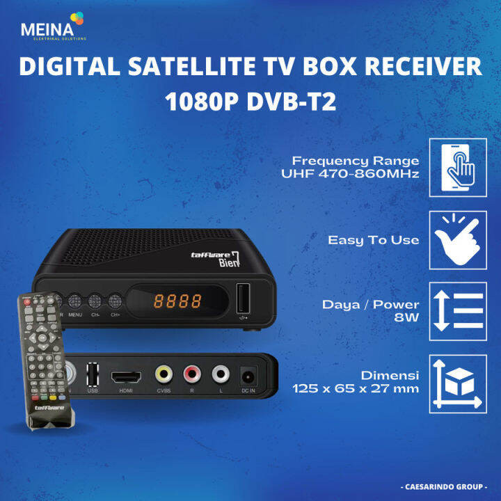 TV BOX DIGITAL TV TUNER BOX SET TOP BOX RECEIVER 1080P DVBT2 REMOTE