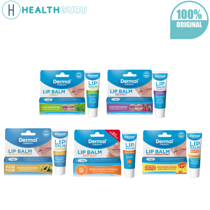 HealthGuru Dermal Therapy Lip Balm Ultra Moisturizing For Dry Lips