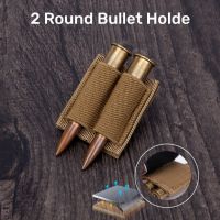 2รอบทหารยุทธวิธี Buttstock Shell Holder 12 GA Gauge กระสุนกระเป๋า Shotshell Case การล่าสัตว์อุปกรณ์เสริม