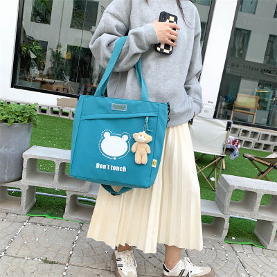 Korean Ins Canvas Bag Artistic Partysu Crossbody Bag Female In Stock Wholesale Ulzzang Shoulder Student Shoulder Bag