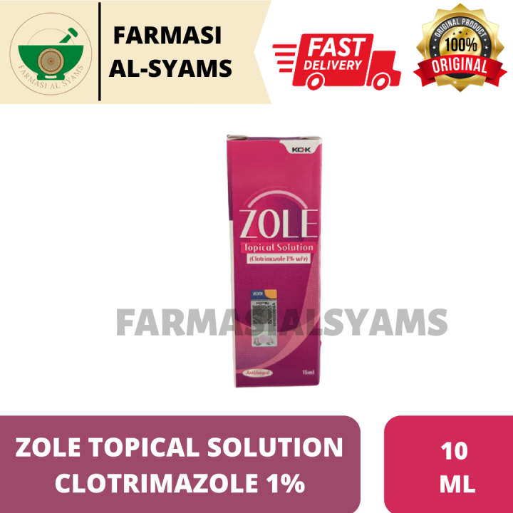 ZOLE TOPICAL SOLUTION CLOTRIMAZOLE 1 (UBAT TITIS KUKU) 10ML Lazada
