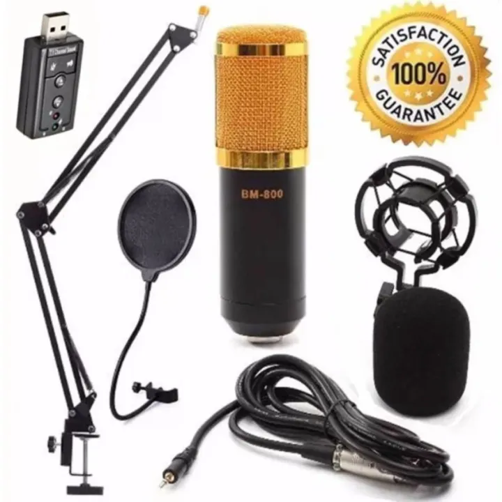 Mb 800 Set Sound Card Professional Condenser Sound Recording Microphone Set And V8 Sound Card Lazada Ph