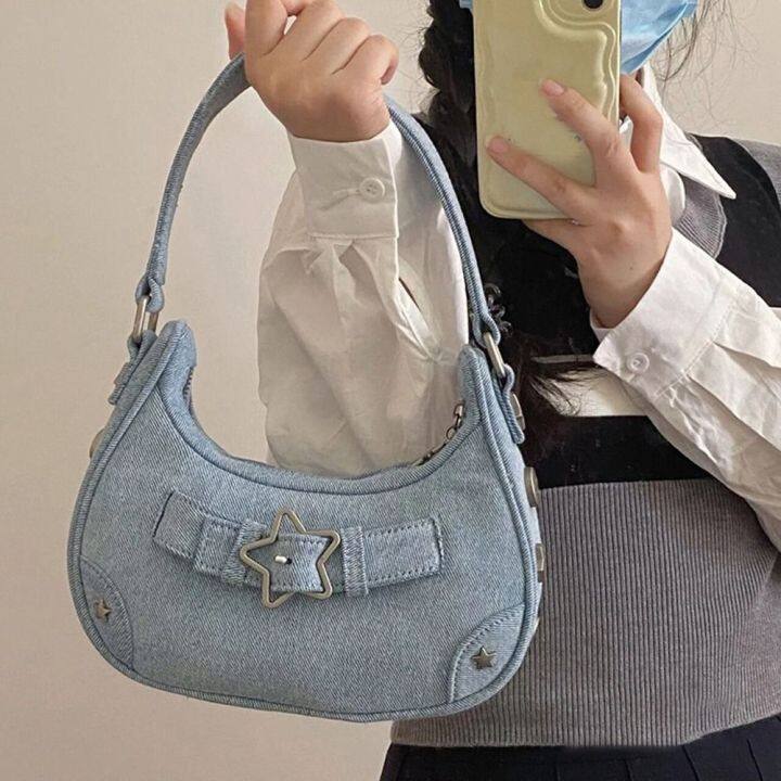 Star Girl Denim Y2k Handbag