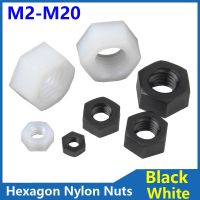 5-50pcs Plastic Nylon Hex Hexagon Nut DIN934 M2 M2.5 M3 M4 M5 M6 M8 m10 m12 M14 M16 M18 M20 White Or Black screw cap