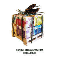 Aroma&amp;More  ชุดของขวัญสบู่ธรรมชาติ 8 ก้อนจัดวางเก๋ ๆ บน MINI PALLET ไม้สน ให้คุณเลือกกลิ่นสบู่ได้จาก 4 รายการ