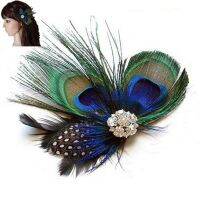 Cute Peacock Feather Hair Clip Beautiful And Stylish Feather Facinator Hairclip Fashion Hair Decor Alligator Hair Clip For Girls