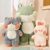 【CW】Cute Bunny Cat Frog Plush Dolls Super Soft Animals Bear Shiba Inu Dog Rabbit Stuffed Toy Baby Appease Pillow Nice Birthday Gift