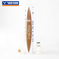 Original Victor ลูกขนไก่แบดมินตัน Gd3ทองระดับสูงสำหรับการแข่งขัน Shuttles Feather Shuttle Ball