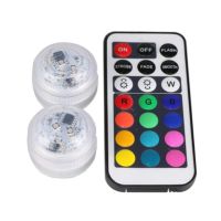 【▼Hot Sales▼】 huoyanping ไฟเทียนแบบกลม Rgb Led ใต้น้ำโคมไฟวางในน้ำสำหรับชุดชั้นในบางเบาสระว่ายน้ำในร่มน้ำพุกลางแจ้งบ่อ