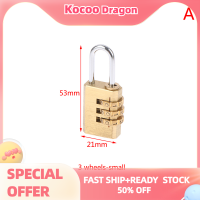 Kocoo ทองเหลือง MINI 3/4หลักหมายเลขรหัสล็อคชุดล็อคสำหรับกระเป๋าเดินทาง