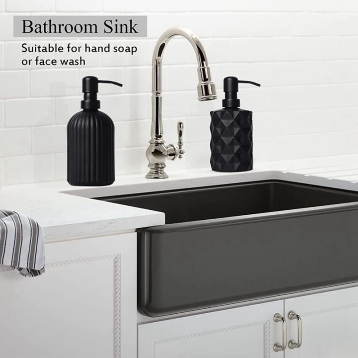 2-pcs-matte-black-soap-dispenser-glass-soap-dispenser-for-bathroom-and-kitchen-soap-dispenser