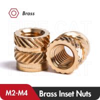 Firecat 50/100 Pcs Hot Melt Inset Brass Nuts M2 M2.5 M3 M4 Female Molding Knurled Injection Copper Nut for 3D Printed Parts