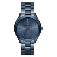 นาฬิกาผู้หญิง MICHAEL KORS Slim Runway Blue Dial Blue Ion-plated Ladies Watch MK3419