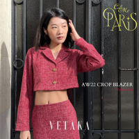 VETAKA Call me Paris "Crop Blazer" (สูทสั้น ทรงครอป ผ้าทวิต)