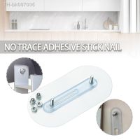 ○㍿  1Pc Adhesive Wall Screw Stickers No Drilling Nails Strong Hanging Hooks Double Pegs Screw Stickers Wall Picture Hook Kits