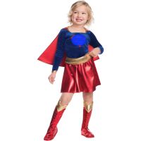 2020สาวเครื่องแต่งกาย Supergirl คอสเพลย์ซูเปอร์น้องสาวฮาโลวีน Purim เครื่องแต่งกายสำหรับเด็กพรรคชุด