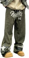 Ponitack Y2k Star Graphic Casual Loose Baggy Sweatpants Cargo Pants Athletic Lounge Vintage Streetwear