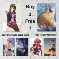 Anime Sexy Girl Custom Print Prints Quality HD Posters Custom Print Room Bar Cafe Nordic Style Home Aesthetic Decor Mural Images Drawing Painting Supp
