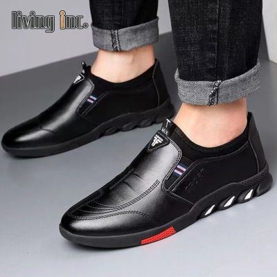 รองเท้าหนังแฟชั่น สวมใส่สบาย สำหรับผู้ชาย รองเท้าผู้ชายลำลองสำหรับธุรกิจ สีดำ และสีน้ำตาล【ไซซ์ 39-44】