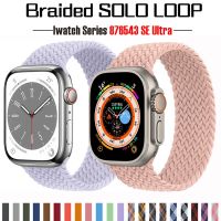 Jalinan Tunggal Loop untuk Apple Watch Band 44Mm 40Mm 45Mm 41Mm 49Mm 42Mm 38Mm Elastis Gelang IWatch Seri 7 3 SE 6 8 Ultra Strap