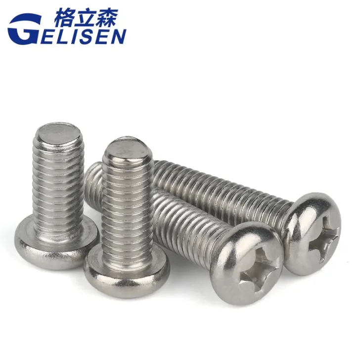 [M2 M2 M2.5] Standard 304 stainless steel round head screw /GB818 cross ...