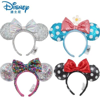 Disney Mickey Ears Headband Firework Headband With Castle Peter Pan Cosplay Hairband Disneyland Letter Headband For Girls Gift