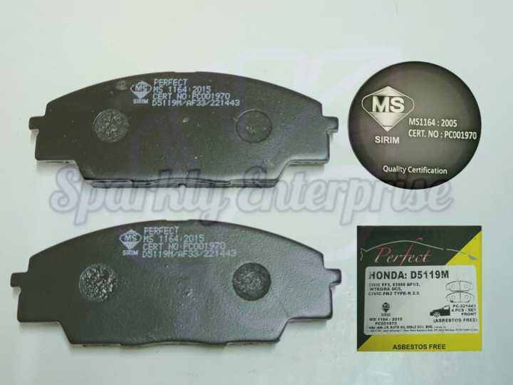 FRONT BRAKE PAD D5119 HONDA CIVIC EP3 , S2000 AP1 AP2 , INTEGRA DC5