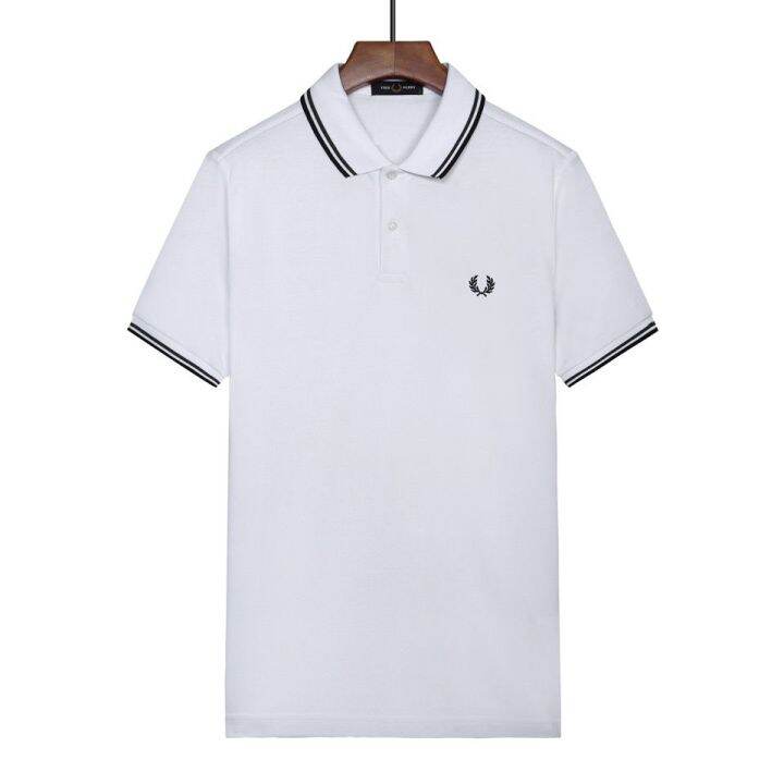 fred-perry-เสื้อโปโล-lapel-ผู้ชายมีหูข้าวสาลี-สินค้าต่างประเทศสั่งของแท้