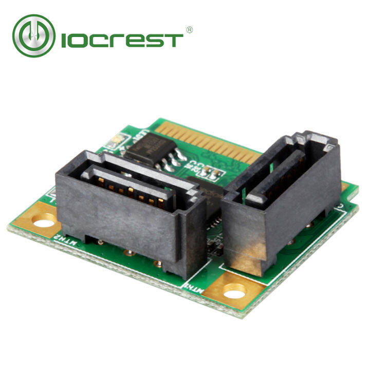 iocrest-mini-pci-express-2-internal-sata-iii-6gb-s-raid-asm1061r-controller-card-2-sata-3-0-6gbps-ports-green