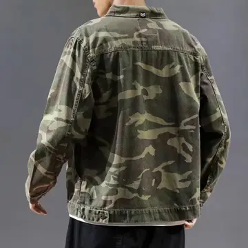 Men's camouflage denim on sale jacket