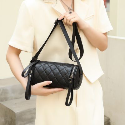 [COD] Cross-border leather womens bag wholesale high-end niche first-layer cowhide pen trendy fashion all-match single shoulder Messenger