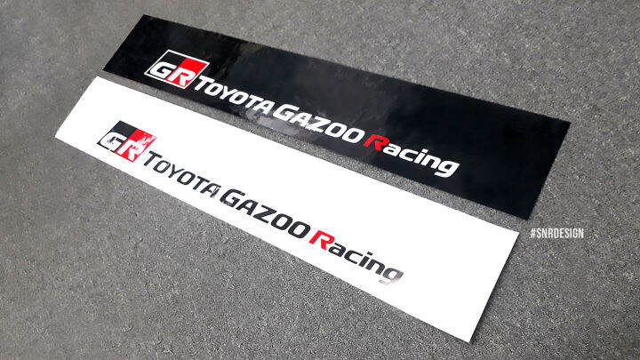 thumbnail image 2 of GR Toyota Gazoo Racing Decal Sticker – Pair – White Gloss – Oracal – Made In Canada 2 of 4