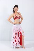 ❧◎☽ Odina Lei Belly Dance Waist Skirt Bottom Chiffon Skirt Belly Dance Costume Skirt Wave Waist Chain Performance Waist Skirt