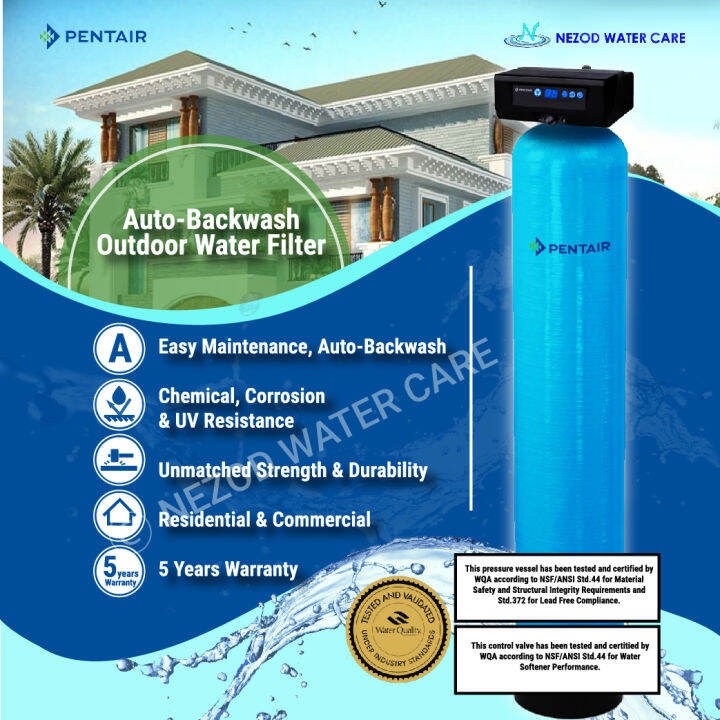 PENTAIR POE844AT OUTDOOR HOME WATER FILTER (AUTO BACKWASH) NEZOD