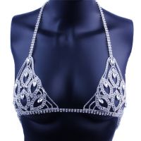 ？》：“：  Rhinestones Body Chain Bikini Bra Suit Flower Underwear Party Belly Waist Chains Body Jewelry Accessories For Women Girls