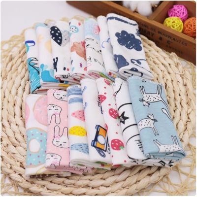 hotx 【cw】 5Pcs Cotton Newborn Bathing Saliva Baby Washcloth Handkerchief 54DA