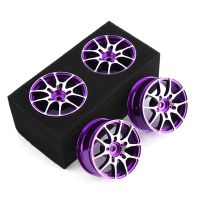 4 Pcs Wheel Hub 1/10 RC On-Road Drift Racing Car for Tamiya Kyosho HSP HPI Sakura Traxxas Blue