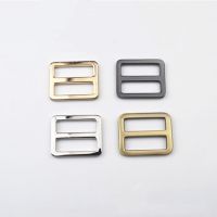 5 Buah 25Mm Logam Persegi Panjang Cincin Gesper Loop Anyaman Kulit Tas Kerajinan Tali Menyesuaikan Tri-glide Pin Gesper Loop Slider